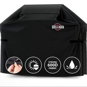 NEW Grillman Grill Cover 72” Tough Heavy Duty Weather Proof Fabric (Retails $60)